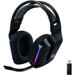 Logitech G733 Auriculares Gaming Inalambricos DTS 7.1 con Microfono - Tecnologia Lightspeed - Iluminacion RGB - Autonomia hasta 29h - Microfono Extraible - Almohadillas Acolchadas - Controle