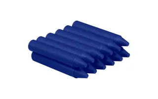 Jovi Estuche de 12 Ceras - No Manchan - No Huelen - Resistentes - Deslizan Bien - Faciles de Afilar - Desarrollan Motricidad Fina - Color Azul