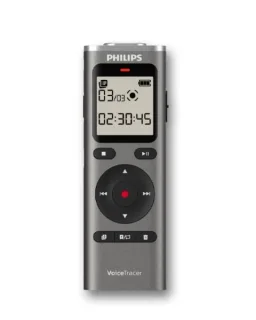 Philips VoiceTracer DVT1170 Grabadora de Voz Digital - 8GB - Grabacion Activada por Voz - Tiempo y Fecha Integrados - Pantalla LCD 1.29” - Autonomia hasta 70h con 2 Pilas AAA