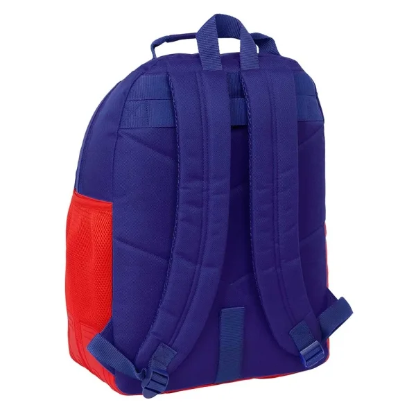 Safta Atletico de Madrid Mochila con 2 Compartimentos - Antirozaduras - Adaptable a Carro - Portabotellas - Tirador Doble - Hombreras Ergonomicas - 20L - 320x150x420mm - Color Azul Marino