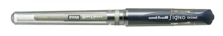 Uni-ball Signo Broad UM-153 Roller de Tinta Gel - Punta de Bola 1mm - Trazo Estilografico - Sujecion de Caucho - Color Azul Oscuro · Pack de 12 uds.