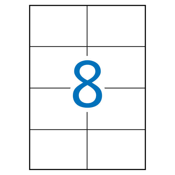Apli Etiquetas Blancas Permanentes para Laser 105.0 x 74.0mm 250 Hojas