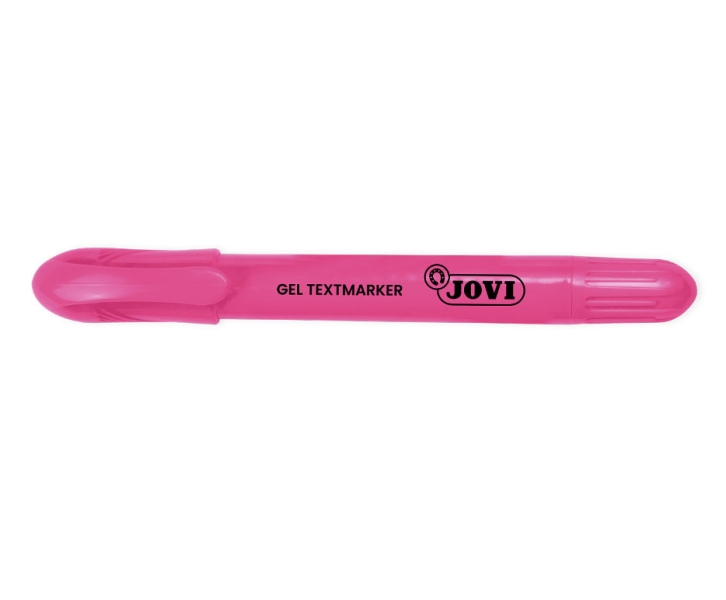 Jovi Gel Textmarker Marcador de Texto Fluorescente - Gel en Seco - No Necesitan Punta - No Traspasan - Secado Rapido - Aptos para Luz Negra - Color Rosa · Pack de 12 uds.
