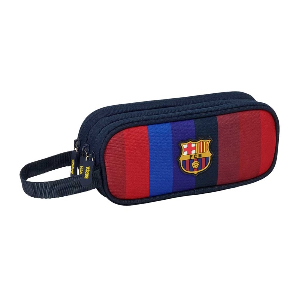 Safta F.C.Barcelona 1ª Equipacion 26/27 Portatodo - 3 Compartimentos con Cremallera - Asa Lateral - 21x8.5x7cm - Color Azul Noche