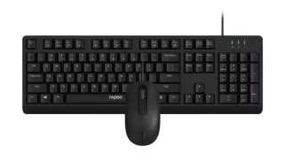 Rapoo NX1500 Pack Teclado + Raton USB - Raton 1000 DPI - Plug & Play - Color Negro