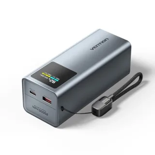 Vention Powerbank de 20000mAh - Potencia de Salida hasta 100W - Power Delivery - USB-A - USB-C - Pantalla TFT - Tecnologia PPS y UFCS - Color Gris