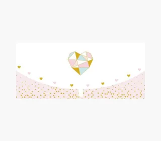 Pictura Tarjeta Money Cards - Formato Horizontal - Tematica Corazones - 21.3x9.6cm - Embolsada Individualmente - Incluye Sobre Blanco - Papel con Certificacion FSC