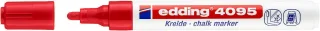 Edding 4095 Rotulador de Tiza Liquida - Punta Redonda - Trazo entre 2 y 3mm - Olor Neutro - Color Rojo · Pack de 10 uds.
