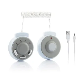 Innovagoods Atrainik Masajeador Corporal - Electroestimulacion - Bateria 150mAh - 10 Niveles de Intensidad - 4 Parches Mageneticos - Recargable - Color Azul y Gris
