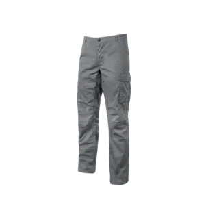 Upower Ocean Pantalon de Trabajo en Algodon Elastico - Talla 2XL - Bolsillos Multifuncionales, Cierre Resistente, Refuerzo en Rodillas, Cinta Reflex, Ajuste Slim Fit, Proteccion DPI1 - Color