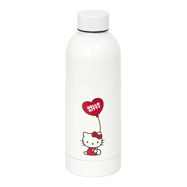 Safta Hello Kitty Botella Termo de 500ml - Acero Inoxidable - 70x225mm - Color Blanco