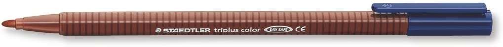 Staedtler Triplus Color 323 Rotulador de Punta Fina - Trazo 1mm Aprox - Tinta Base de Agua - Color Pardo Van Dyck · Pack de 10 uds.