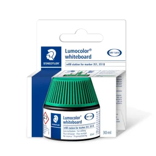 Staedtler Bote de Tinta para Recarga Rotulador Lumocolor 351 - Capacidad 30ml - Color Verde