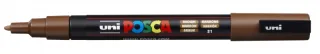 Posca PC-3M Marcador de Pintura - Punta Conica de Poliester 0.9-1.3mm - Tinta Base al Agua - Resistente a la Luz - Color Marrón · Pack de 6 uds.