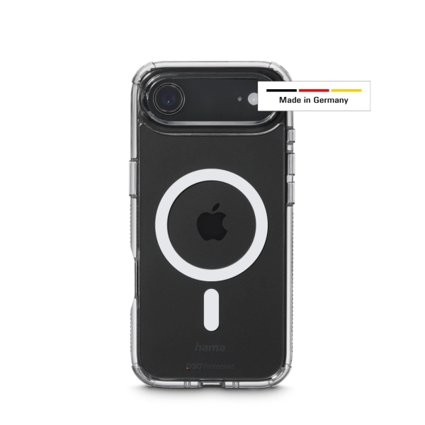 Hama Extreme Protect Funda para iPhone Air - Magnetico - Antideslizante - Policarbonato - Proteccion D3O - Bordes Elevados - Color Transparente