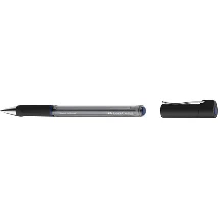 Faber-Castell Beyond Gel Broad Boligrafo con Capuchon - Punta 1mm - Trazo de 0.6mm - Grip de Agarre - Tinta Gel Azul · Pack de 12 uds.