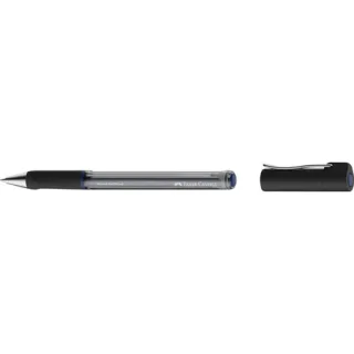 Faber-Castell Beyond Gel Broad Boligrafo con Capuchon - Punta 1mm - Trazo de 0.6mm - Grip de Agarre - Tinta Gel Azul · Pack de 12 uds.