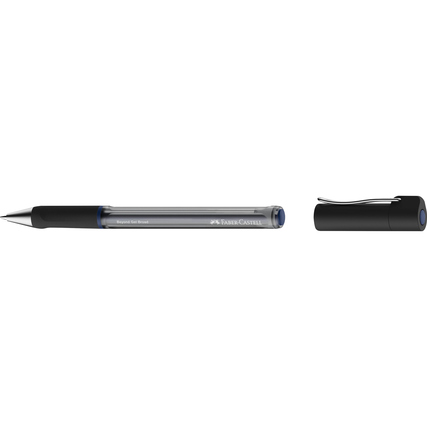 Faber-Castell Beyond Gel Broad Boligrafo con Capuchon - Punta 1mm - Trazo de 0.6mm - Grip de Agarre - Tinta Gel Azul · Pack de 12 uds.