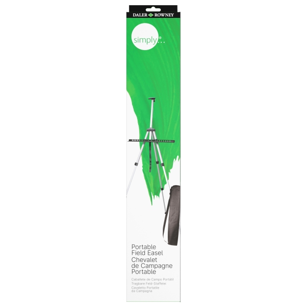 Daler Rowney Simply Caballete de Campo Portatil - Aluminio - Altura de Lienzo de 84cm