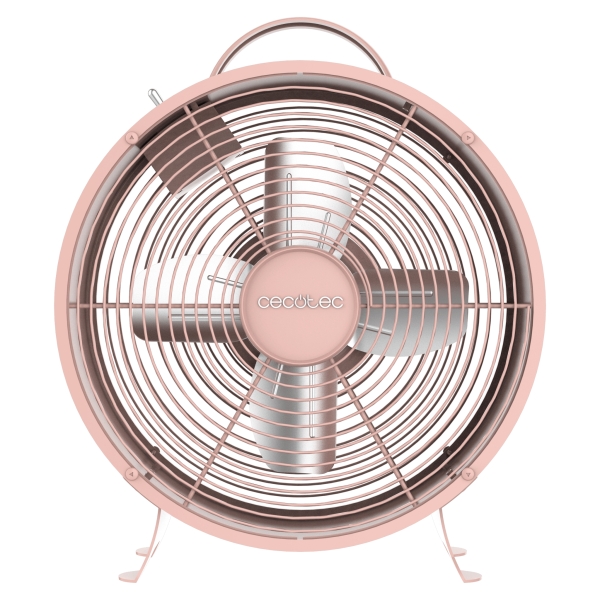 Cecotec EnergySilence 400 RetroDesk Ventilador de Sobremesa con 4 Aspas - 25W - Diametro de 20cm - 2 Velocidades - Elegante y Minimalista - Uso Sencillo e Intuitivo - Rejilla Protectora - Co