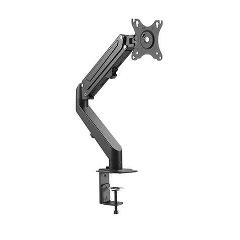 Cromad Soporte de Mesa con Piston de Gas para Monitor de 17"-27" - Ajustable en Altura, Giratorio e Inclinable - Gestion de Cables - Peso Max 6.5kg - VESA Max 100x100mm