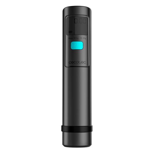 Cecotec Bamba TravelControl 5000 EcoPower Bascula Portatil para Maletas - Dinamo Incorporada - Pantalla LED - Cambio de Unidades - Correa Segura y Flexible - Respuesta Rapida - Color Negro