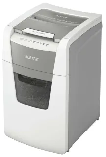 Leitz IQ 150 Autofeed P4 Destructora Automatica de Papel Corte en Particulas P-4 - Autoalimentacion 150 Hojas, Manual 8 Hojas - Papelera de 44L - Color Blanco