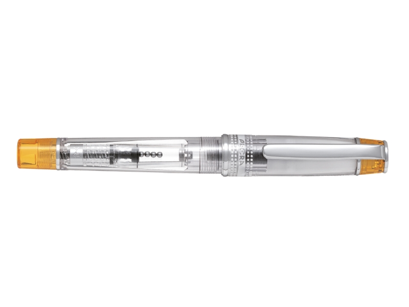 Pilot Prera Pluma Estilografica - Cuerpo Transparente - Incluye Convertidor y Cartucho de Tinta - Color Naranja