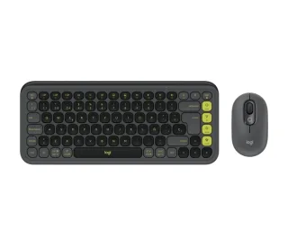 Logitech Pop Icon Combo Pack Inalambrico Teclado Multimedia + Raton - Bluetooth - Autonomia Teclado 36 Meses - Raton 24 Meses - Color Grafito y Verde