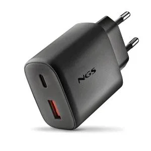 NGS CARGADOR GAN ULTRARAPIDO 45W USB-C+ USB-A