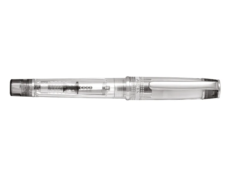 Pilot Prera Pluma Estilografica - Cuerpo Transparente - Incluye Convertidor y Cartucho de Tinta - Color Negro