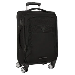 Safta Sevilla FC Business Maleta Trolley de Cabina 20” - Cierre con Candado - Bolsillo para Portatil - Ruedas Giratorias - Protecciones Laterales - 35.7L - 350x200x510mm - Color Negro