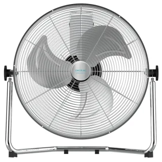 Cecotec EnergySilence 4300 Pro Ventilador Industrial de Suelo con 3 Aspas Metalicas - 110W - Silencioso - 3 Velocidades - Inclinacion Flexible - Base Estable - Rejilla Protectora - Cromado
