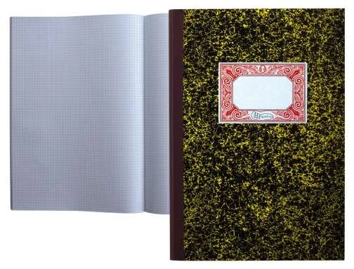 Miquel Rius Cuaderno Cartone Cuadricula 4mm Tamaño Folio Natural 100 Hojas sin Numerar - Cubiertas de Carton Contracolado - Lomo de Tela Engomada Granate · Pack de 5 uds.