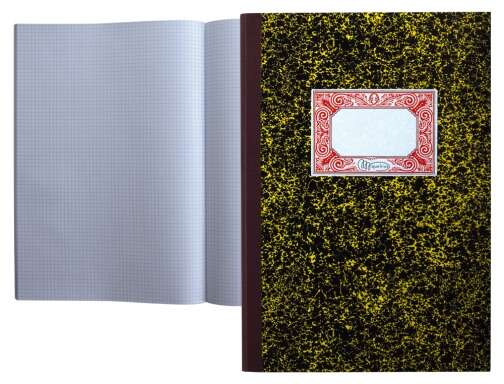 Miquel Rius Cuaderno Cartone Cuadricula 4mm Tamaño Folio Natural 100 Hojas sin Numerar - Cubiertas de Carton Contracolado - Lomo de Tela Engomada Granate · Pack de 5 uds.