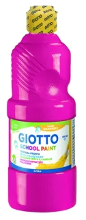 Giotto School Paint Tempera - 500ml - Lista para el Uso - Super Lavable - Botella Bio Pet - Color Magenta