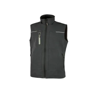 Upower Saturn Chaleco Resistente y Suave - Talla 2XL - Repelente al Agua, Transpirable, Bolsillos Practicos, Detalles Reflectantes, Proteccion DPI1 - Color Gris Asfalto