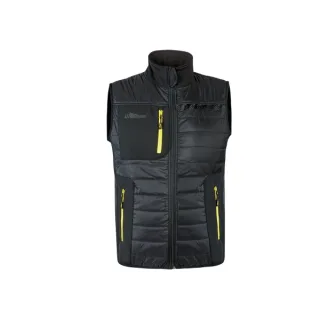 Upower Wall Chaleco de Trabajo con Relleno en Grafeno - Talla 2XL - Termorregulacion Avanzada, Repelente al Agua, Propiedades Bacteriostaticas, Multibolsillos, Ajuste Optimo - Color Negro Ca
