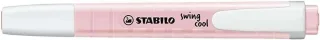 Stabilo Swing Cool Pastel Marcador Fluorescente - Cuerpo Plano - Punta Biselada - Trazo entre 1 y 4mm - Tinta con Base de Agua - Color Rubor Rosa · Pack de 10 uds.