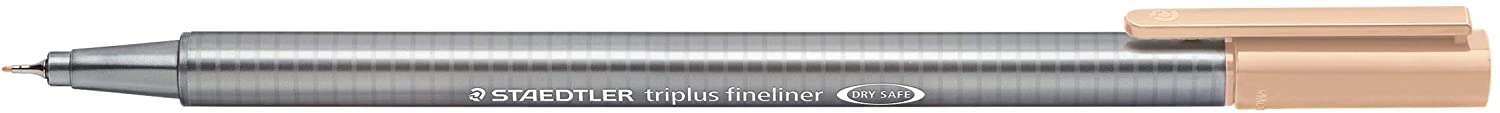Staedtler Triplus Fineliner 334 Rotulador de Punta Fina - Trazo de 0.3mm - Tinta Base de Agua - Color Arena · Pack de 10 uds.
