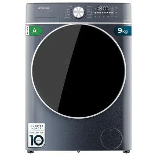 Cecotec Bolero DressCode 9800 Inverter Ice Blue A Lavadora de Carga Frontal - Capacidad 9kg - Velocidad 1400rpm - Seguro Infantil - Motor Inverter - 16 Programas - Color Azul