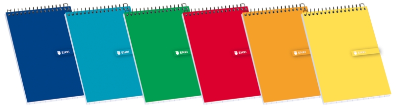 Enri Bloc de Notas Espiral Tapa Blanda 8º 4x4 - Hojas en Blanco - Tamaño Compacto - Ideal para Apuntes y Dibujos · Pack de 10 uds.