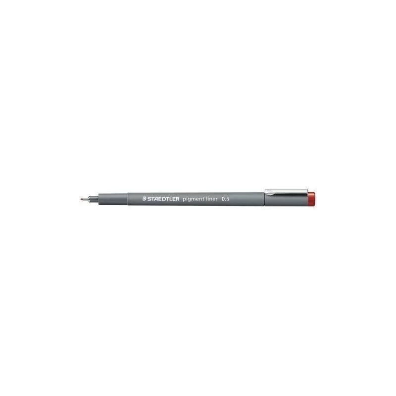 Staedtler Pigment Liner 308 Rotulador Calibrado - Trazo 0.5mm - Secado Rapido - Color Rojo · Pack de 10 uds.