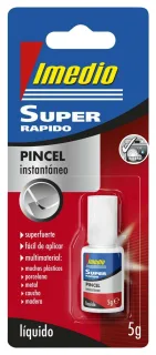 Imedio Super Rapido Bote de Pegamento Instantaneo con Pincel 5gr - Transparente - Multimaterial
