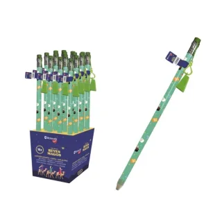 Bismark Lapiz Gigante Diseño Reyes Magos - Con Goma de Borrar y Sacapuntas - Medidas 38x1.5cm · Pack de 16 uds.