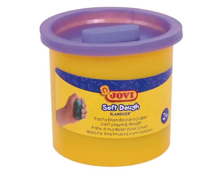 Jovi Soft Dough Blandiver Estuche de 5 Botes 110gr - Violeta - Blanda y Flexible - Facil de Amasar y Moldear - Ideal para Iniciacion al Modelaje - Color Morado