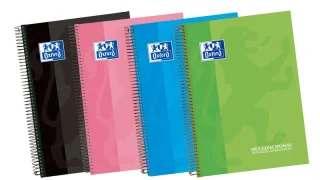 Oxford School Classic A4+ Europeanbook - Tapa Extradura - 4 Multidisciplinas - Pautado y 5x5 - 100 Hojas Surtido · Pack de 5 uds.