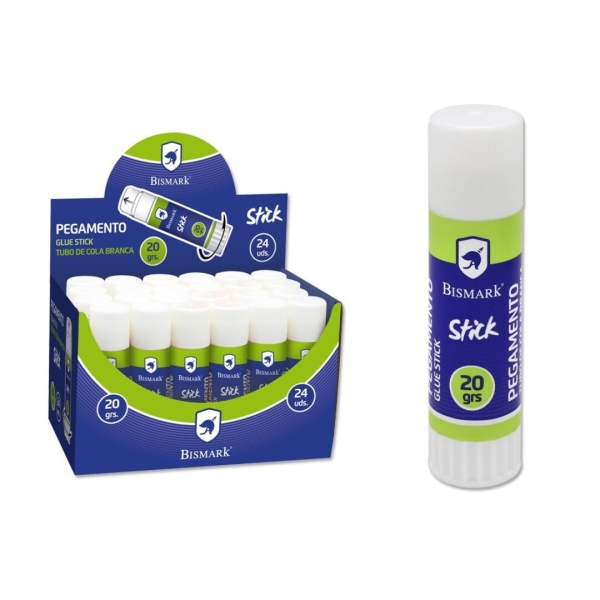 Bismark Barra de Pegamento 20gr - Multiusos - Sin Disolventes - Uso Escolar · Pack de 24 uds.