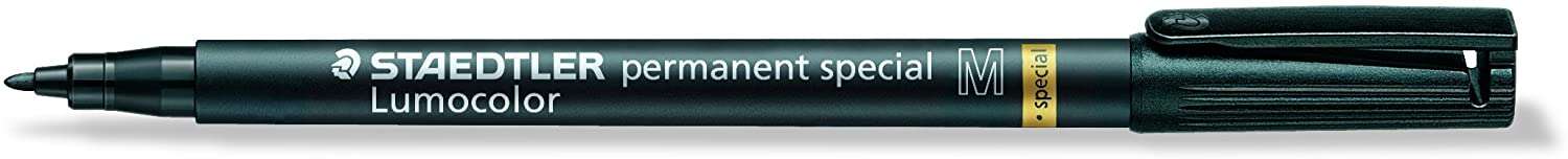 Staedtler Lumocolor Permanent Special 319 Rotulador Permanente - Punta de 1mm Aprox - Secado Rapido - Resistente a la Luminosidad - Color Negro · Pack de 10 uds.