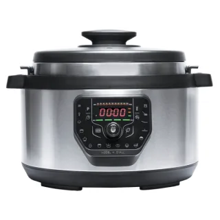 Cecotech Ovall Olla GM Programable - 1000W - Capacidad 8L - Programable 24H - Cocina Inteligente - Tapa Advance Segura - 19 Funciones de Coccion - Control por Voz - 37x44x29cm - Color Negro